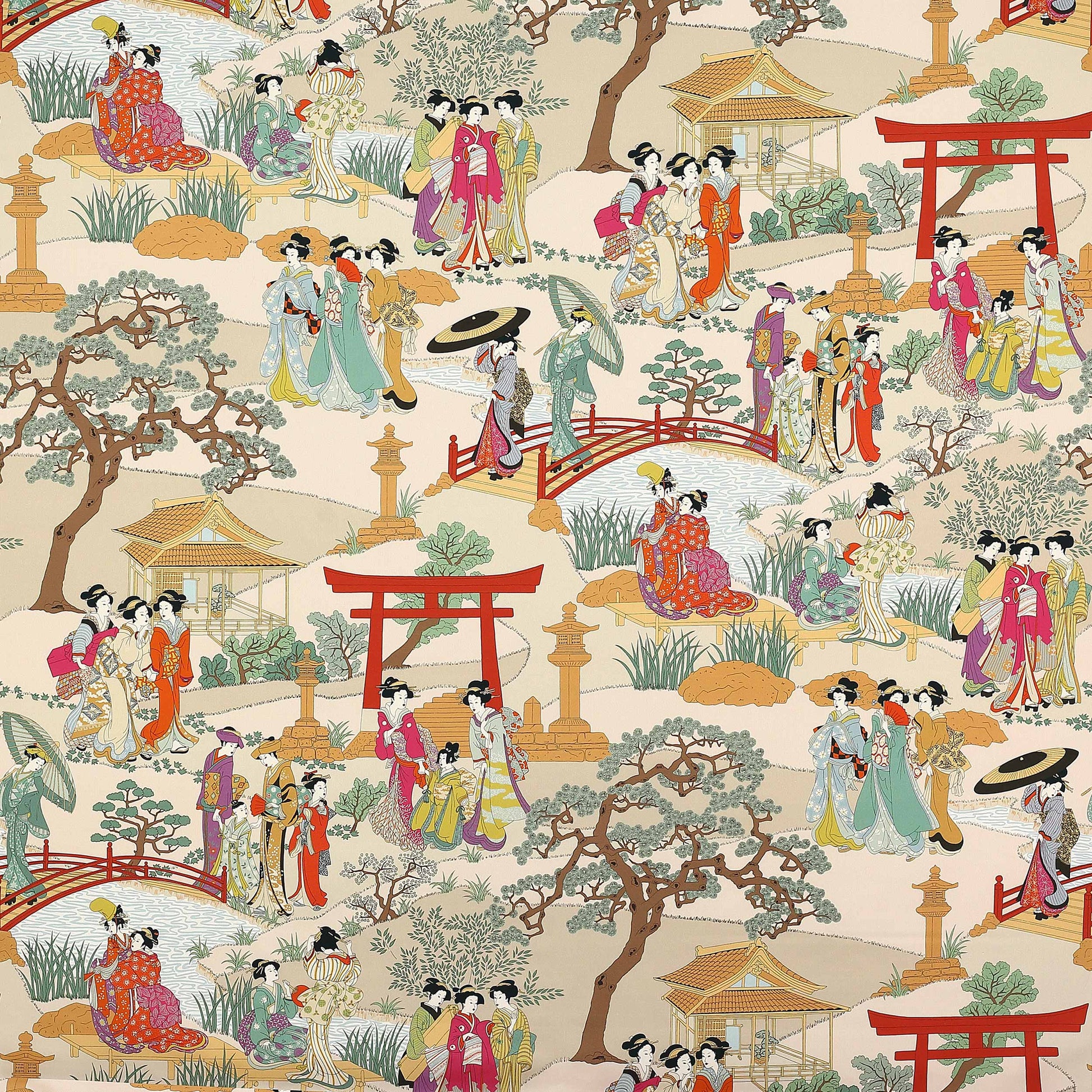 Geishas Fabric - Pink