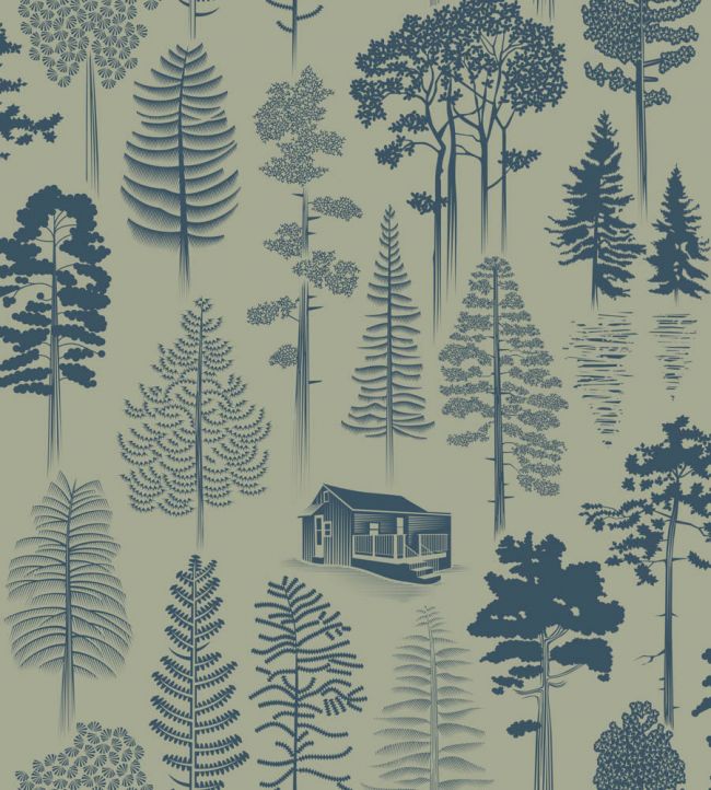 Catskills Wallpaper - Blue