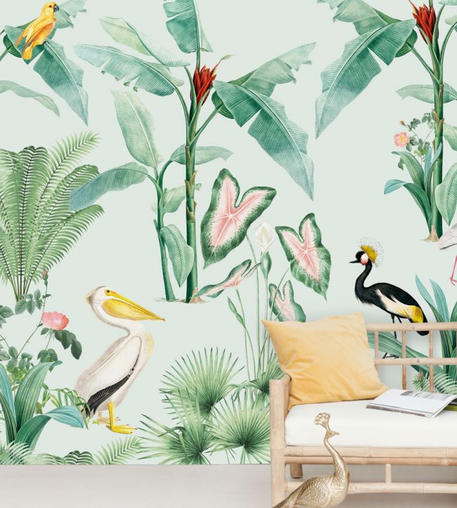 Pelican Room Mural - Green