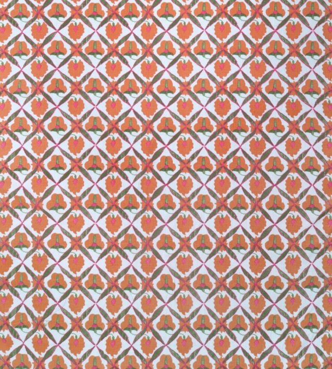 Poppy Field Fabric - Orange 