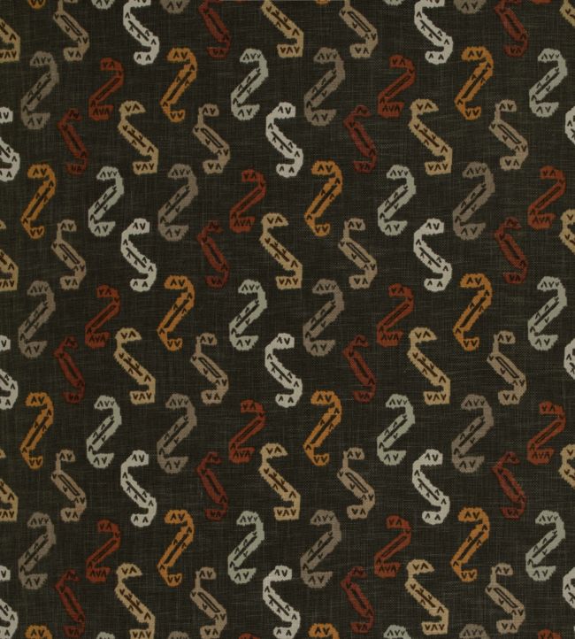 Snake Dance Fabric - Brown 