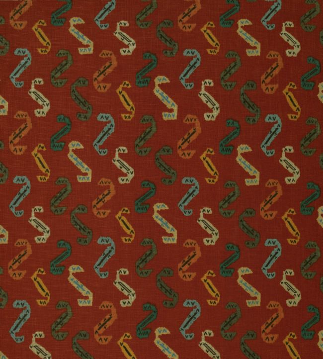 Snake Dance Fabric - Red