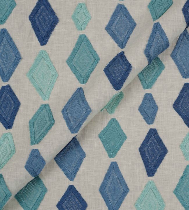 Feather Cut Fabric - Blue 