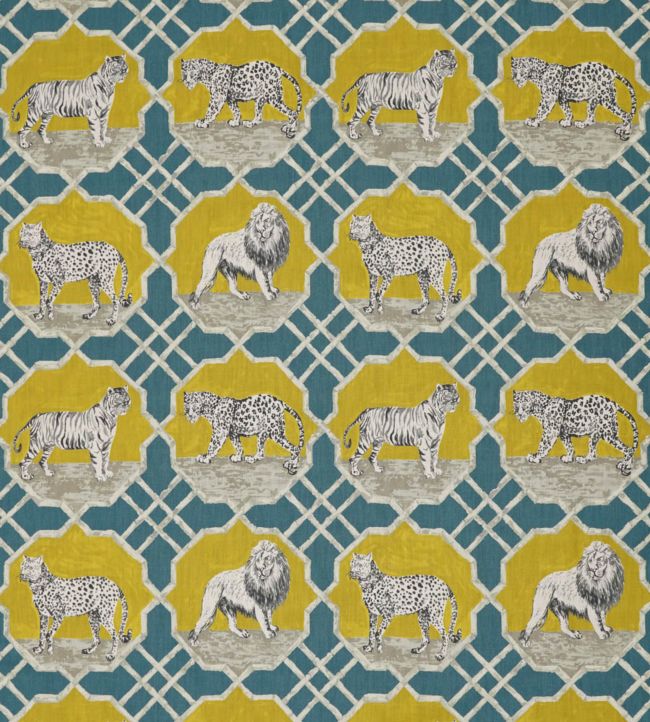 Kitty Cat Fabric - Yellow