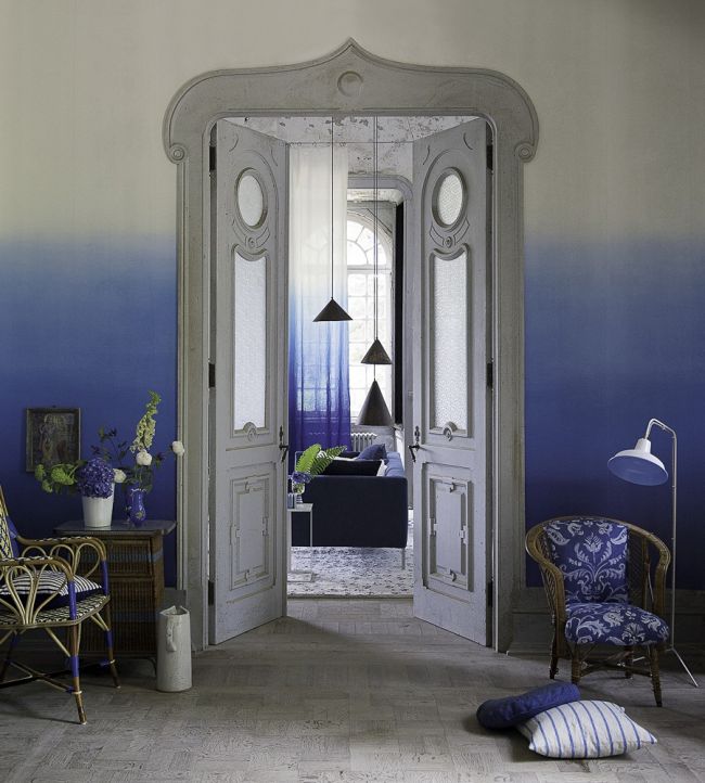 Saraille Room Wallpaper - Blue