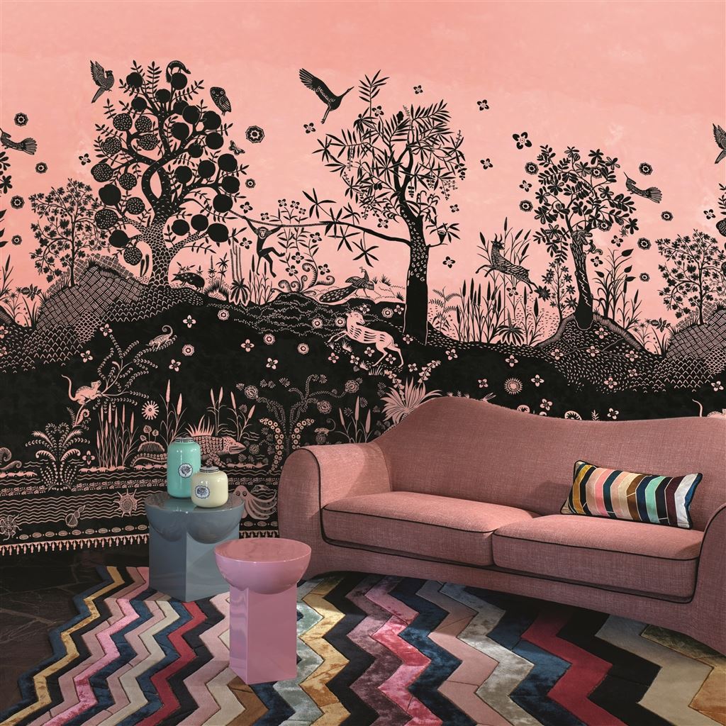 Bois Paradis Nursey Room Wallpaper 2 - Pink