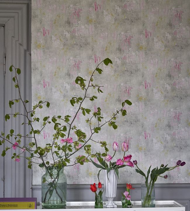 Impasto Room Wallpaper - Gray