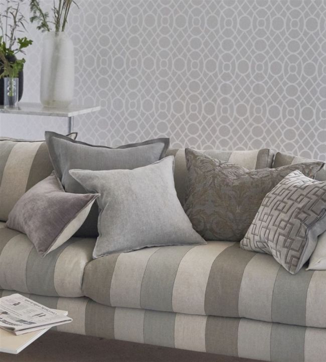 Merletti Room Wallpaper - Gray