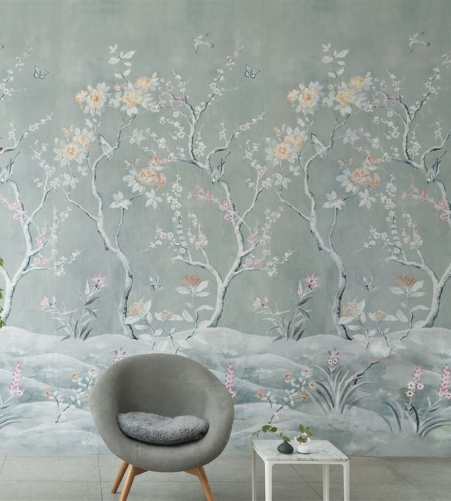 Manohari Room Wallpaper - Gray