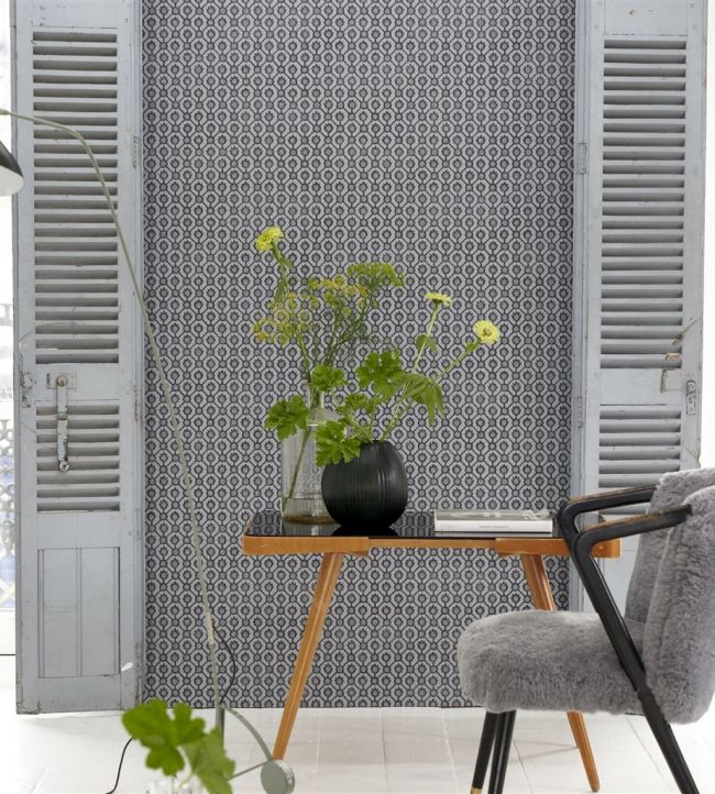 Jaal Room Wallpaper - Gray