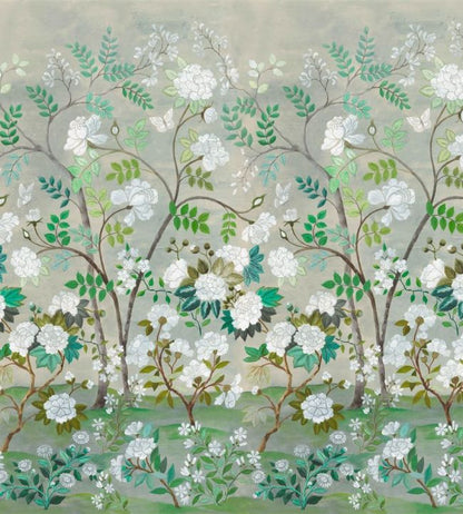 Fleur Orientale Wallpaper - Green