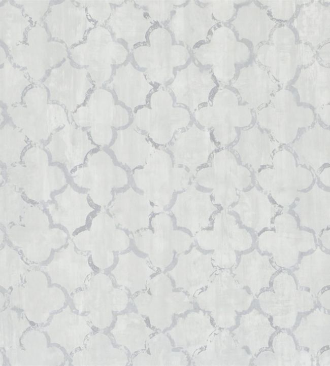 Chinese Trellis Wallpaper - Silver