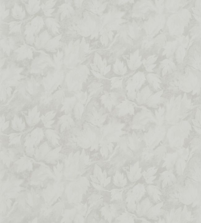 Fresco Leaf Wallpaper - White