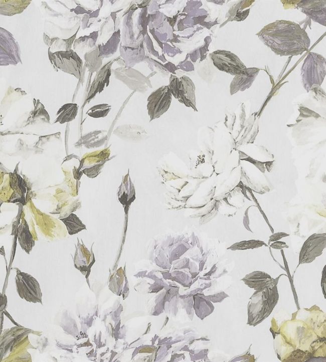 Couture Rose Wallpaper - Gray 