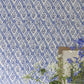 St John Street Trellis Woad Room Wallpaper 2 - Blue