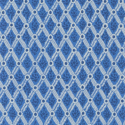 St John Street Trellis Wallpaper - Blue 