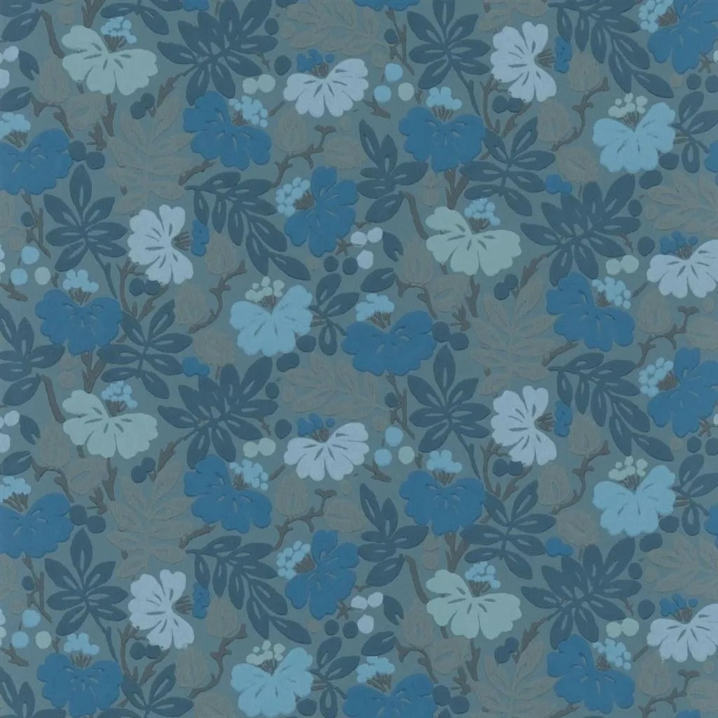 Carlisle Fauna Wallpaper - Blue