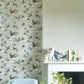 Chimney Swallows Room Wallpaper - Blue