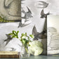 Chimney Swallows Room Wallpaper 2 - Gray