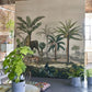 Palm Trail Scene 1 Sepia Room Wallpaper 2 - Green
