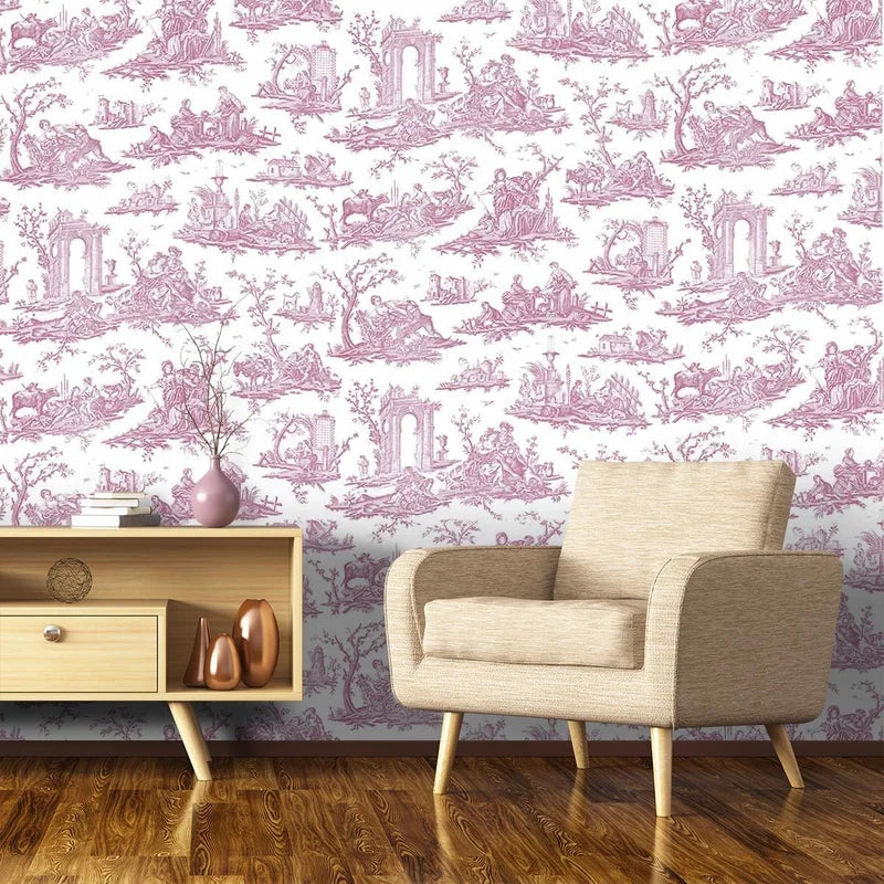 Fragonard Room Wallpaper - Pink
