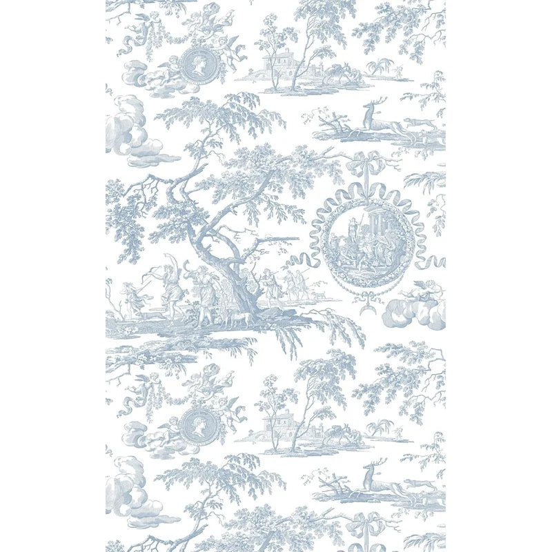 Chasse de Diane Room Wallpaper - Blue