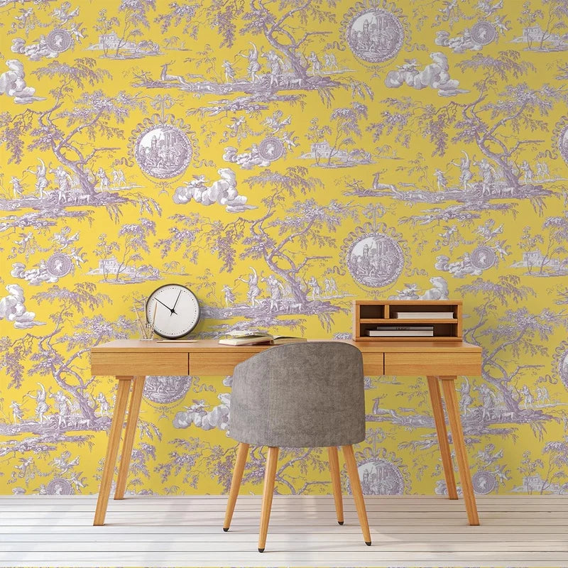 Chasse de Diane Room Wallpaper - Gold