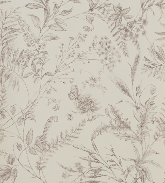 Fern Toile Wallpaper - Purple - Ralph Lauren