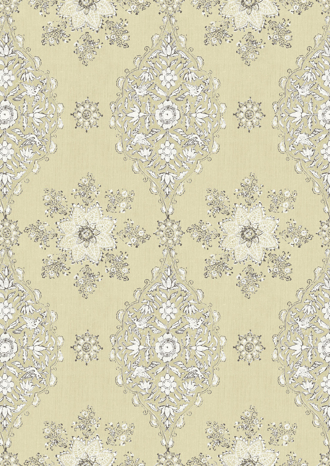 Pashmina Wallpaper - Yellow - Lewis & Wood