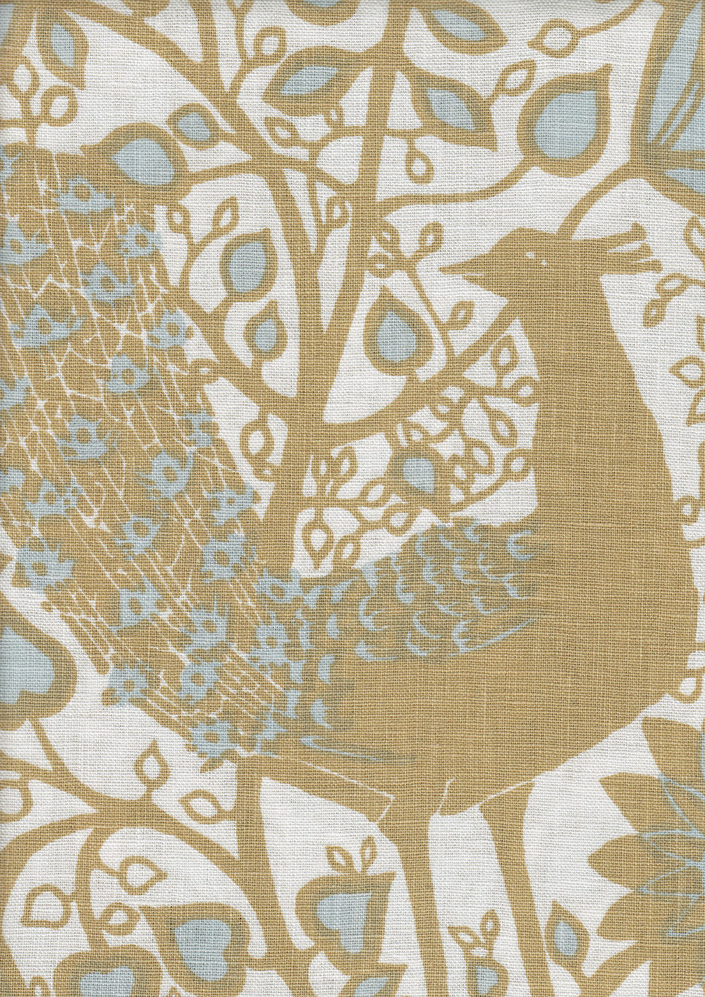 Peacock Fabric - Yellow - Lewis & Wood