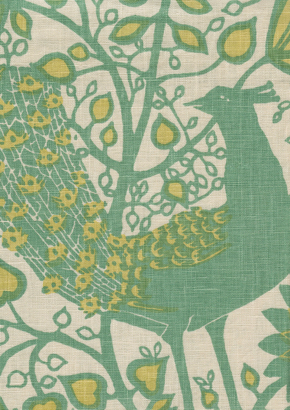 Peacock Fabric - Green - Lewis & Wood