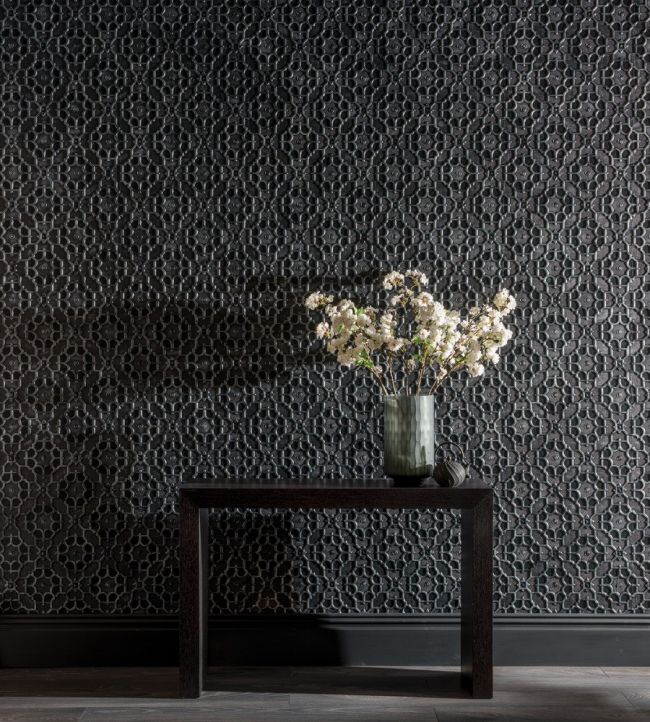 Elizabeth Room Wallpaper - Black