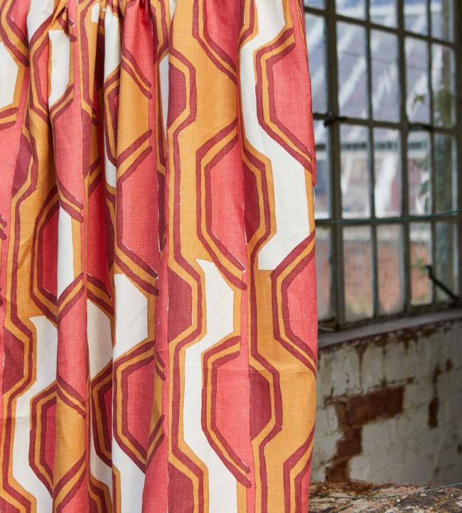 Mozambique Room Fabric - Red