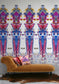 Butterfly Totem Damask Wallpaper Room Panel - Multicolor