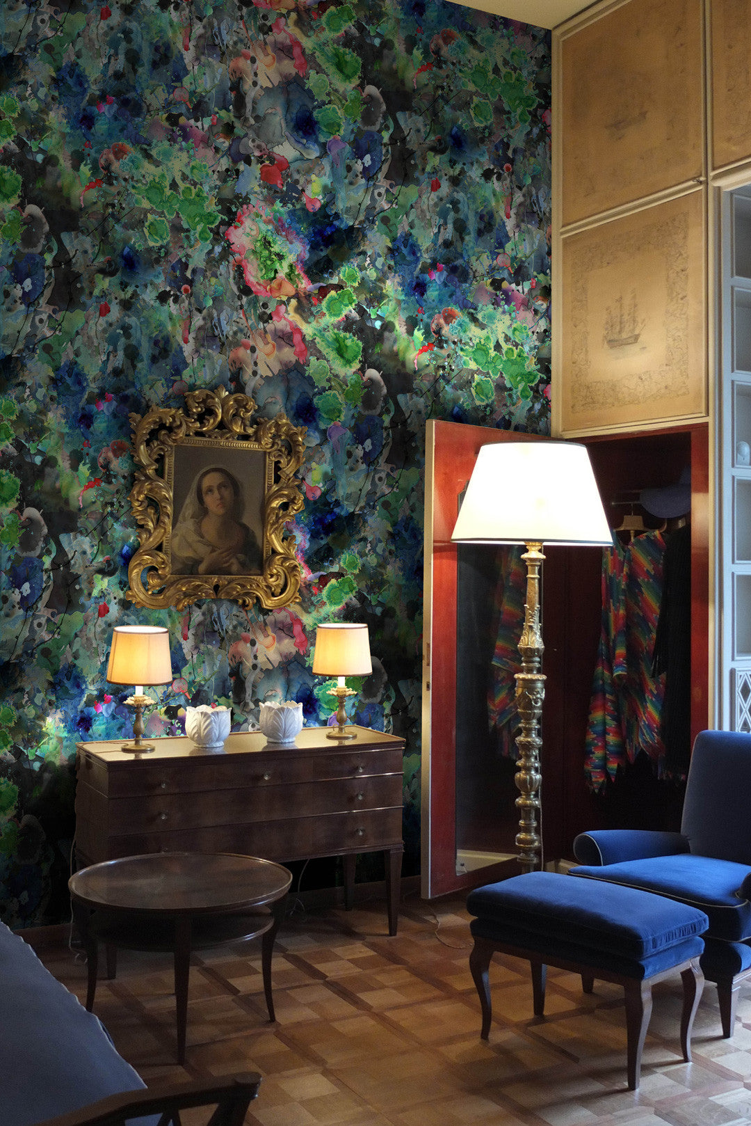 Kaleido Splatt Allover Superwide Room Wallpaper - Multicolor