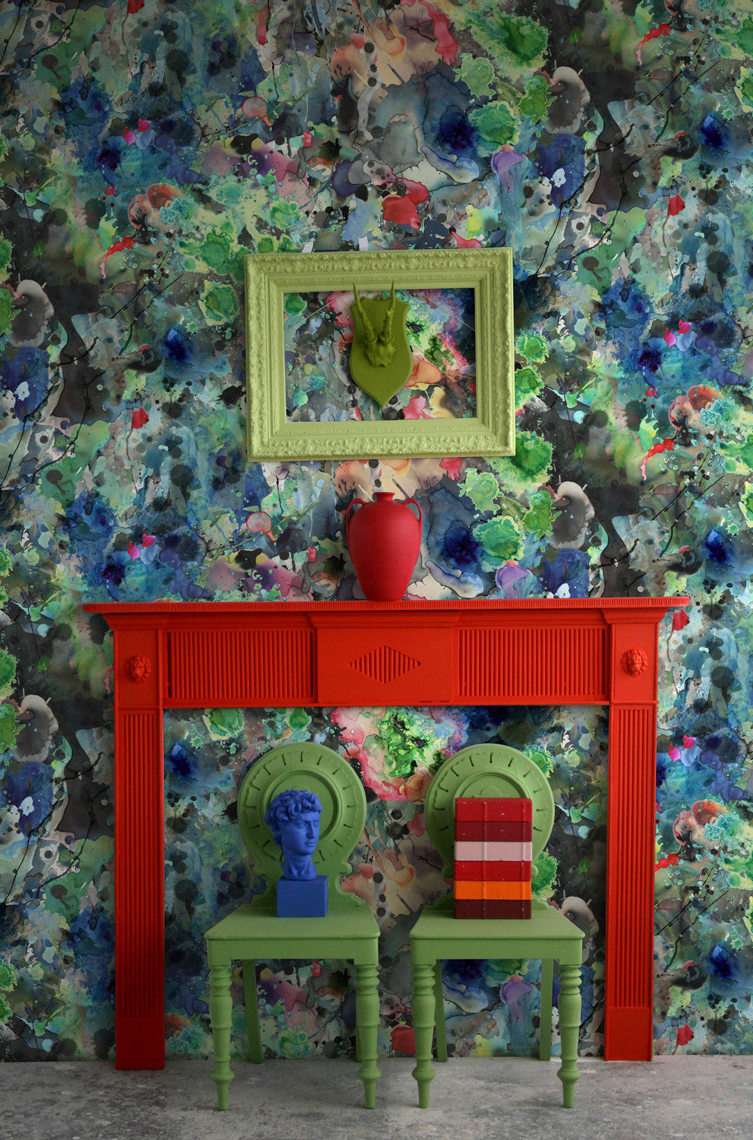 Kaleido Splatt Allover Superwide Room Wallpaper 2 - Multicolor
