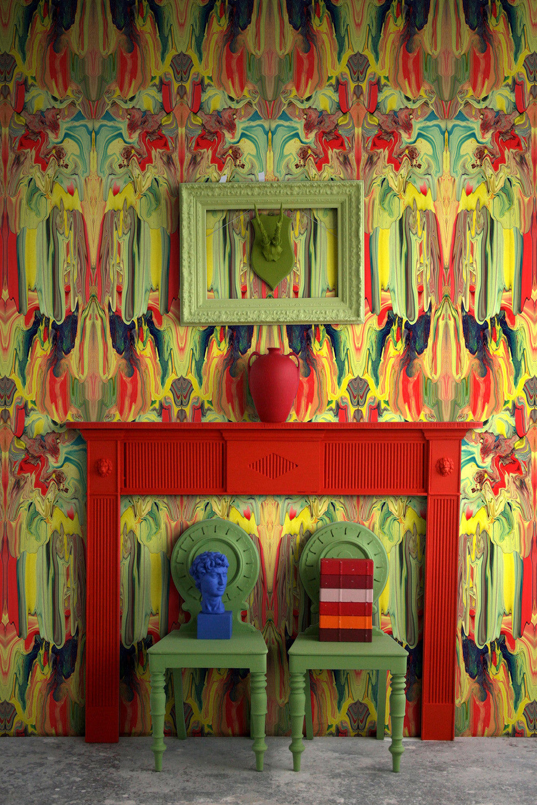 Marble Gum Room Wallpaper - Multicolor