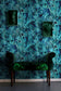 Storm Blotch Superwide Room Wallpaper - Blue