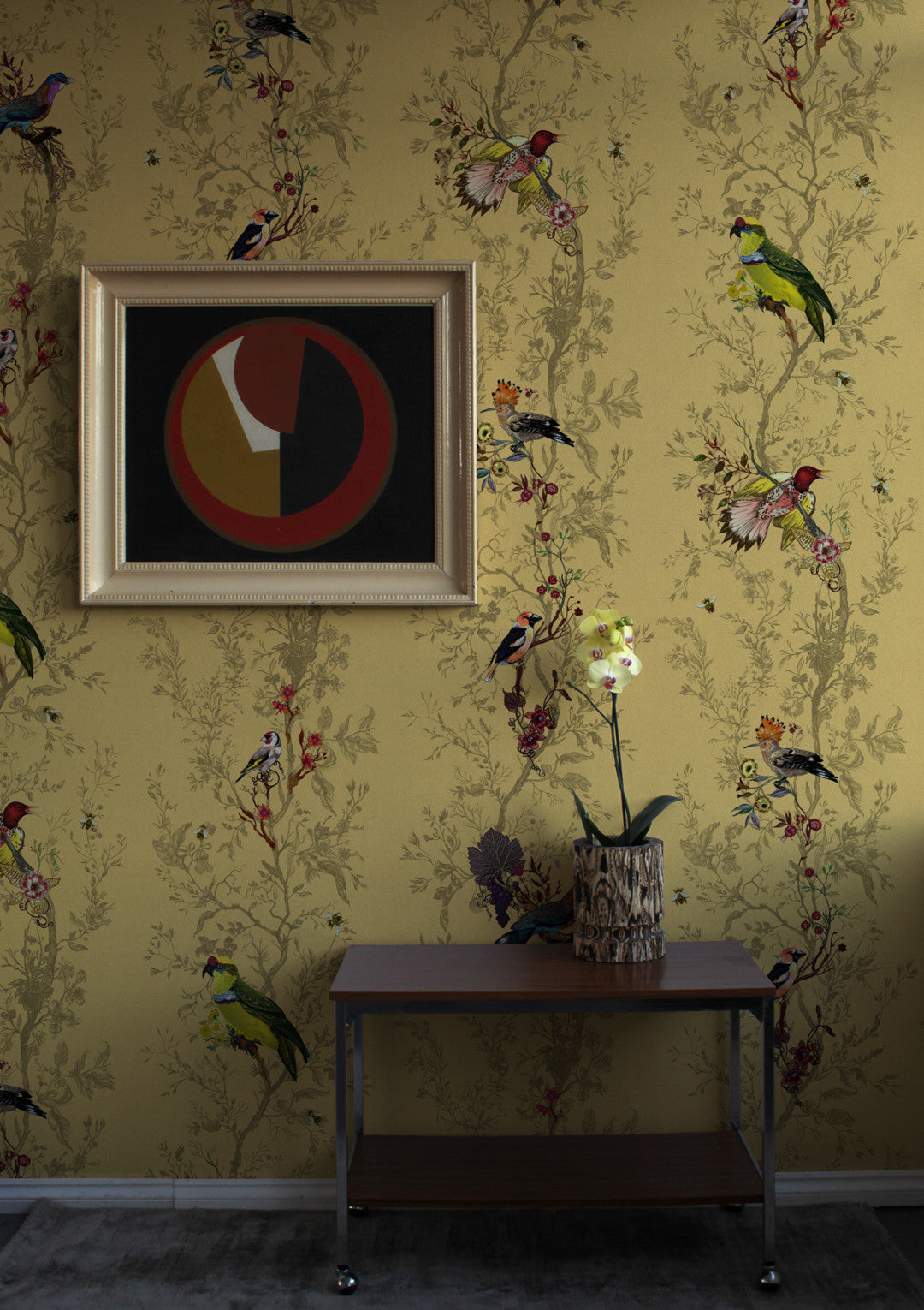 Birds N Bees Room Wallpaper - Sand