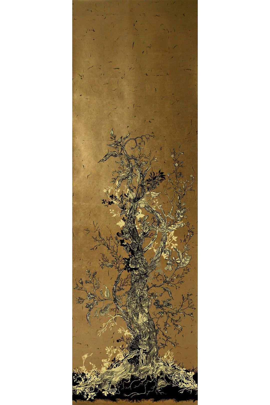 Golden Oriole Wallpaper Panels - Sand