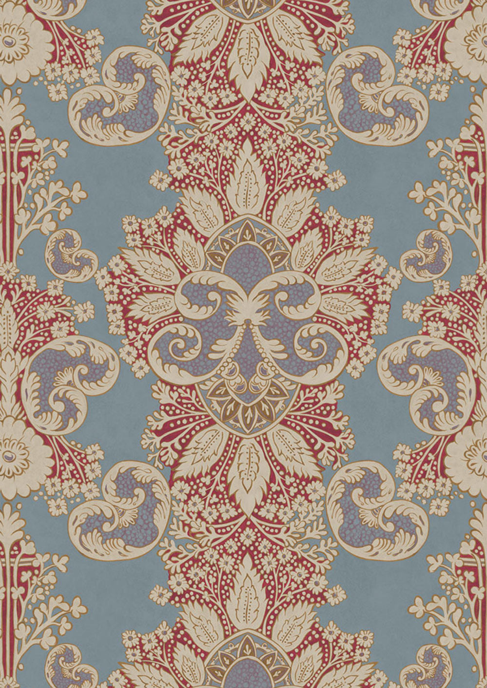 Rococo Wallpaper - Red - Lewis & Wood