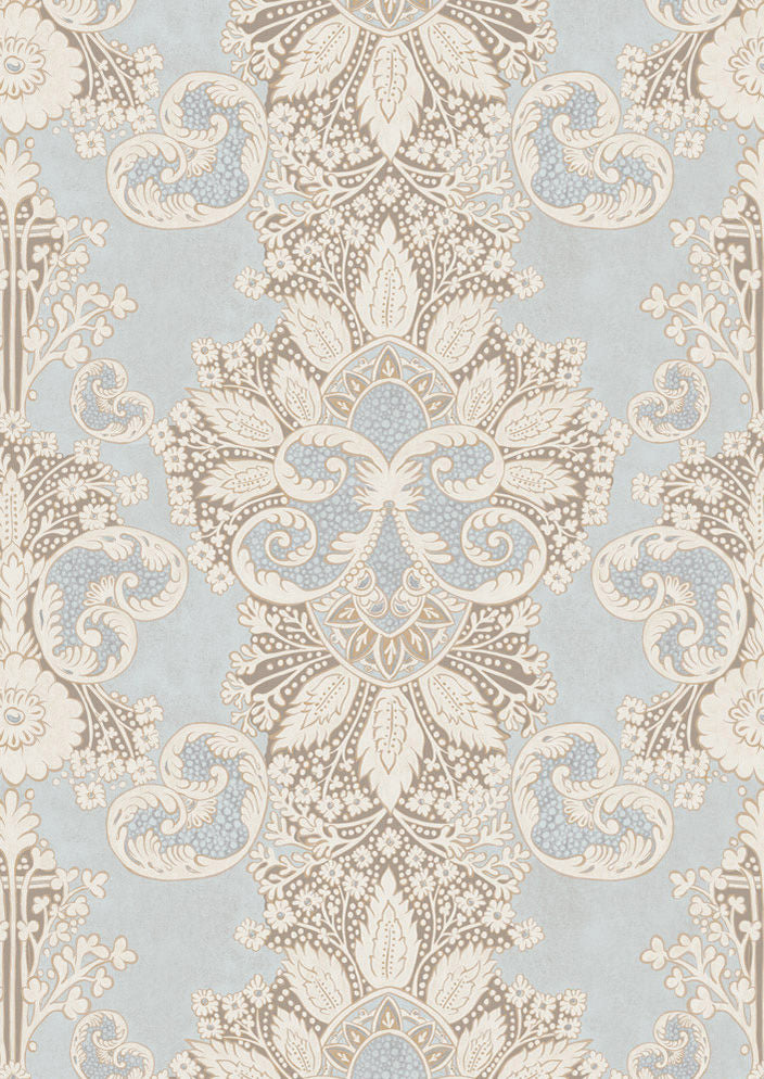 Rococo Wallpaper - Blue - Lewis & Wood