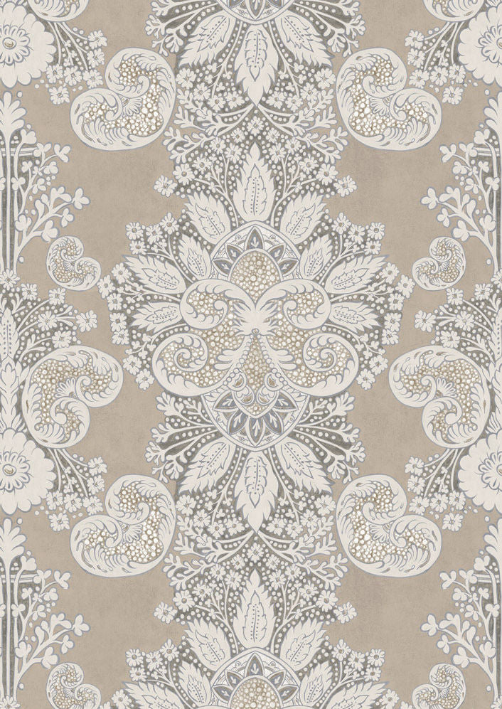 Rococo Wallpaper - Brown - Lewis & Wood