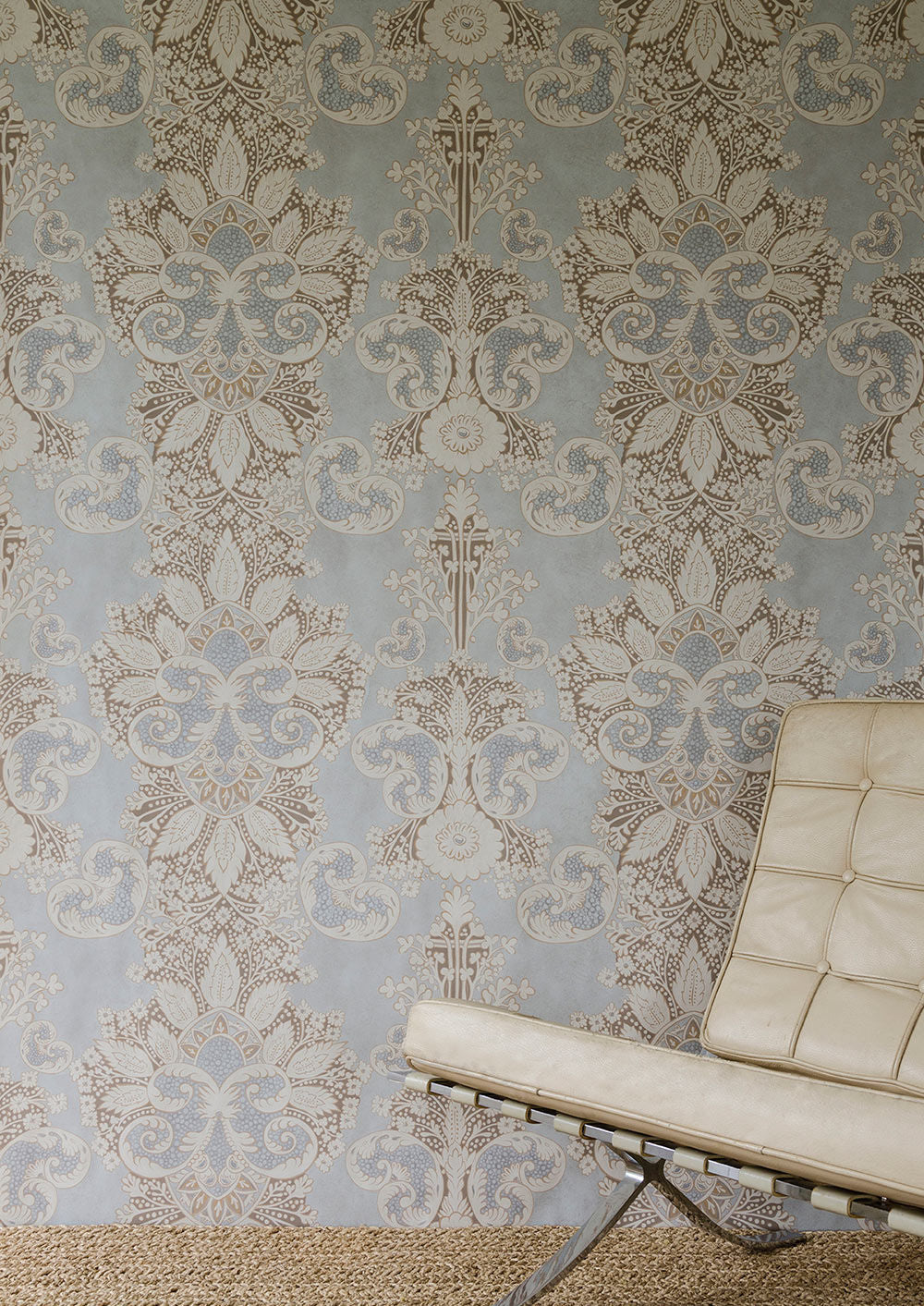 Rococo Wallpaper - Teal - Lewis & Wood