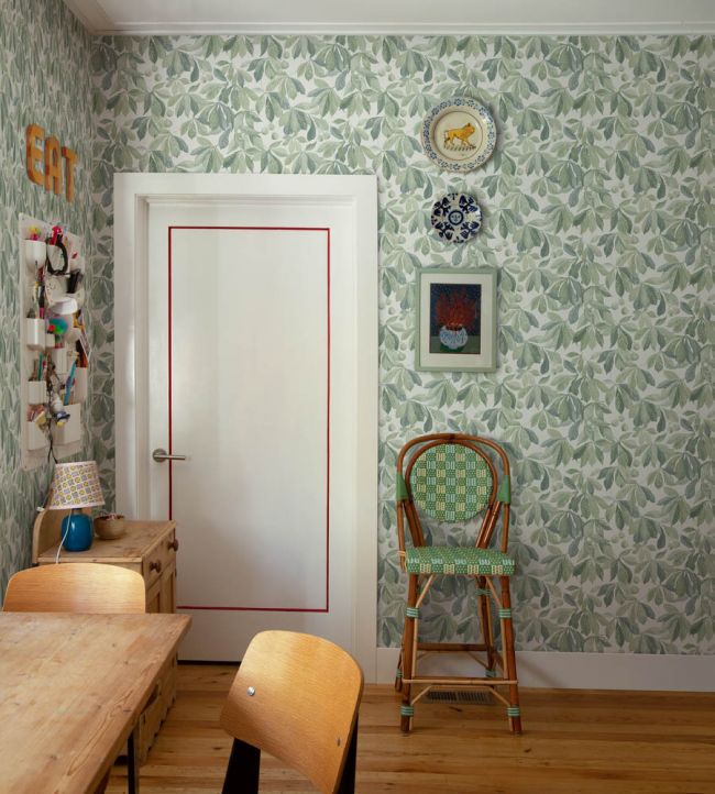 Kersti Room Wallpaper - Green