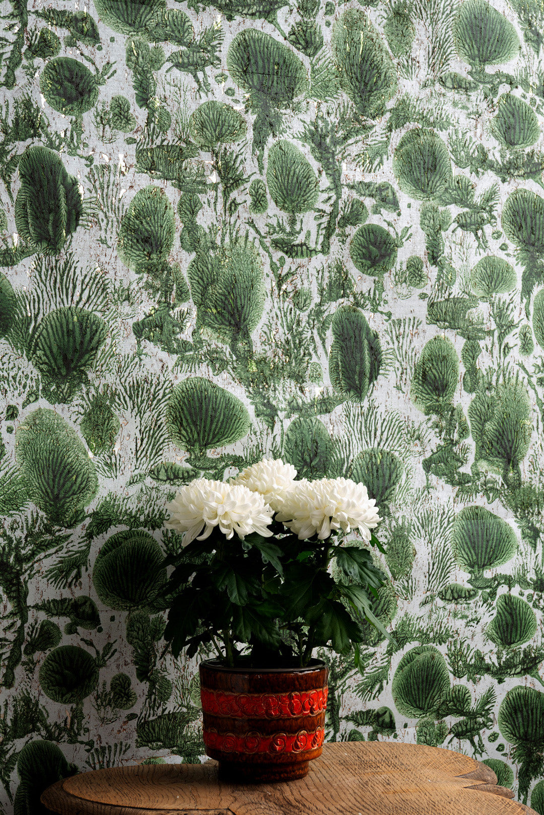 Coral Blotch Cork Room Wallpaper 2 - Green