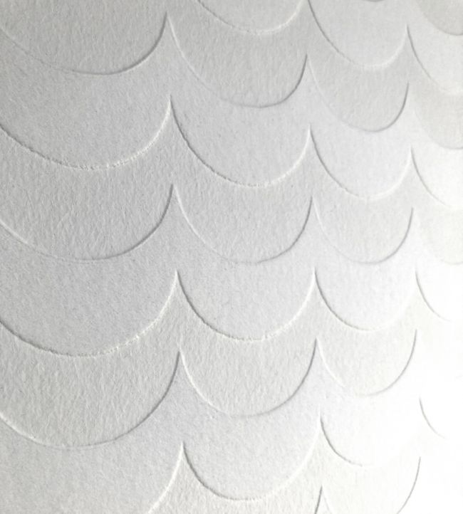 Scoop White Flock Room Wallpaper 3 - Silver