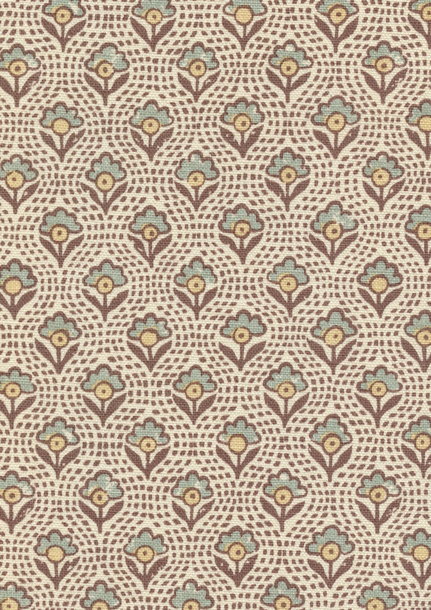 Speedwell Fabric - Brown - Lewis & Wood