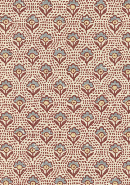 Speedwell Fabric - Red - Lewis & Wood