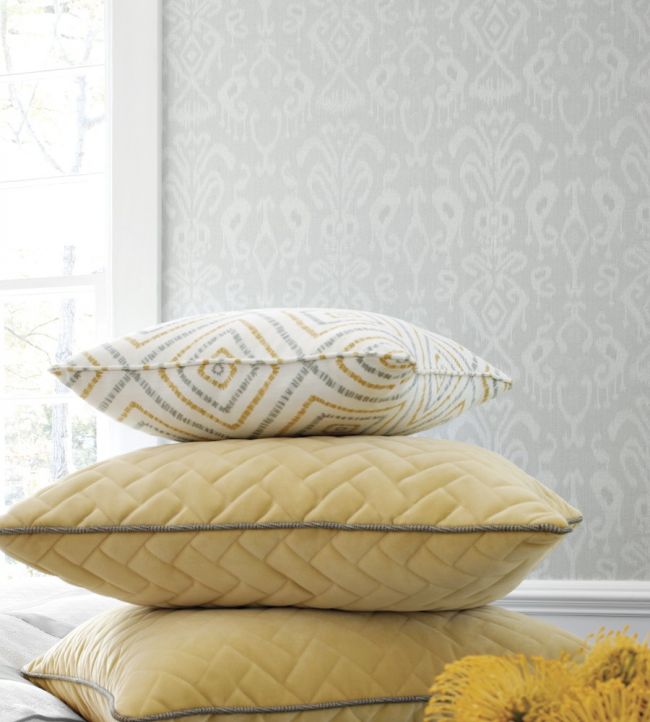 Bravado Ikat Room Wallpaper - Gray